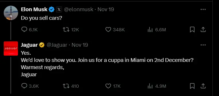 elon musk replied-jaguar-rebrand-new-logo-best-graphic-designer-in-trivandrum