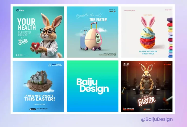 Easter Special! 5 Unique PSD Creatives for Your Brand!