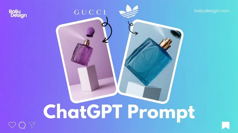 Perfume Bottle with logo for branding ChatGPT Prompt